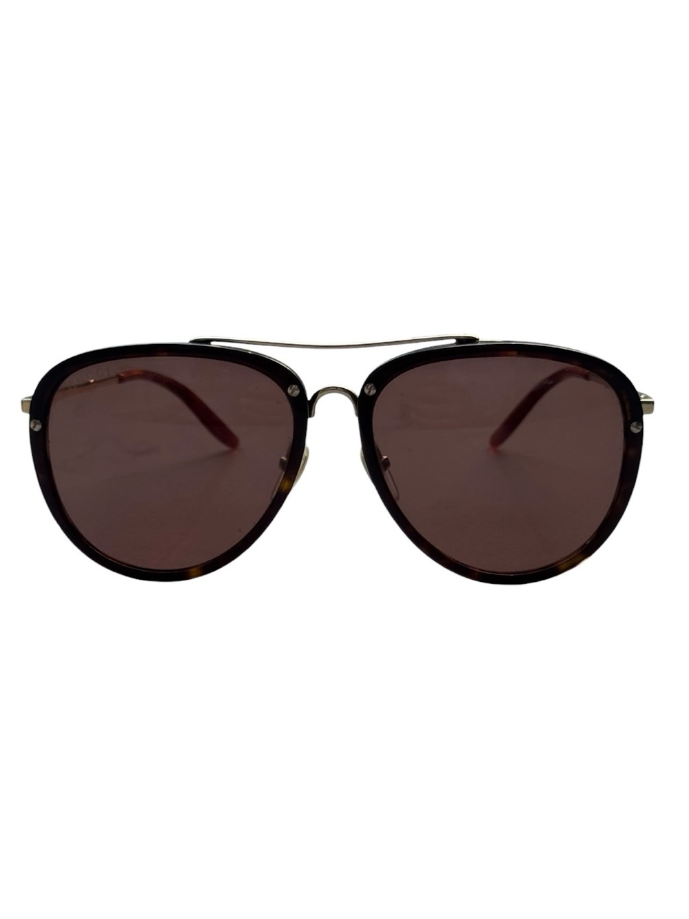 Gucci GG0672S Brown Tortoise Gold Aviator Sunglasses - Picture 5 of 6